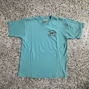 Vintage Fruit Of The Loom Parrot Head Club T-Shirt St Louis Mens Large Teal Y2K